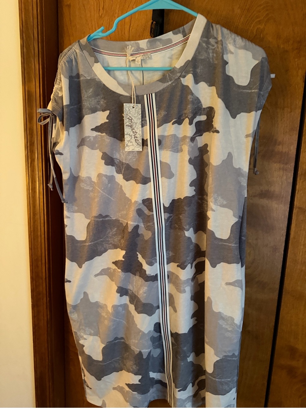 Camouflage Short-Sleeve Men’s Shirt Dress - Grey Camo  NWT. From mystree
